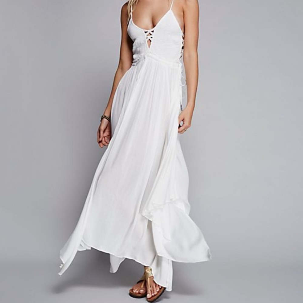 White free people coconuts all day maxi